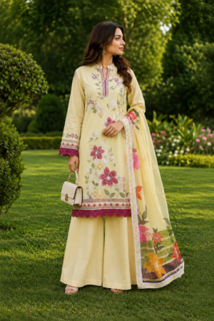3 Piece Embroidered Suit